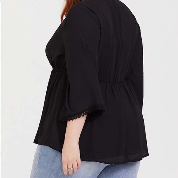 Torrid black tie chiffon babydoll - Picture 3 of 5